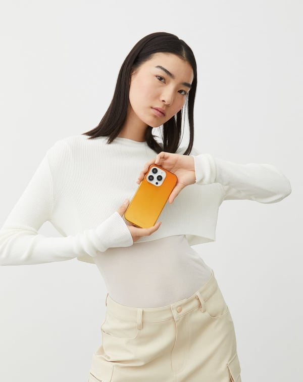 Clear Case iPhone 14 Pro Max Orange Spritz