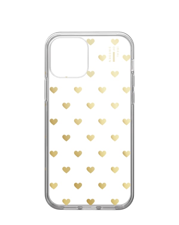 Clear Case MagSafe iPhone 12 / 12 Pro Golden Hearts