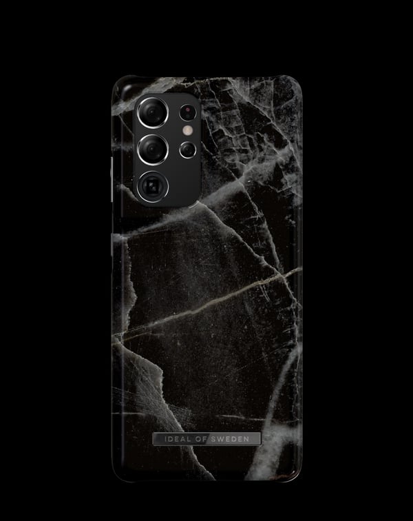 Printed Case Galaxy S21 Ultra Black Thunder Marble