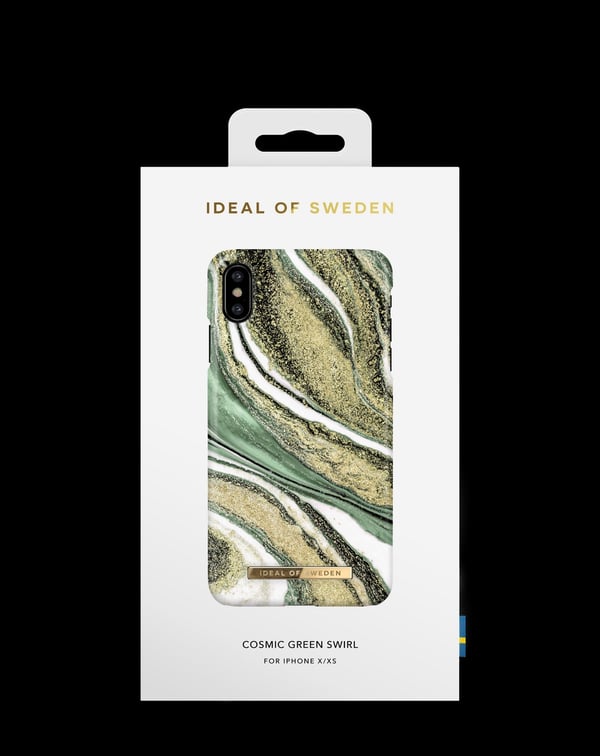 Printed Case iPhone X / XS Cosmic Green Swirl