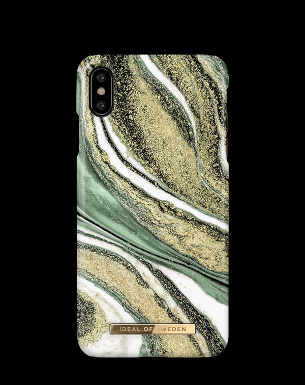 Printed Case iPhone X / XS Cosmic Green Swirl