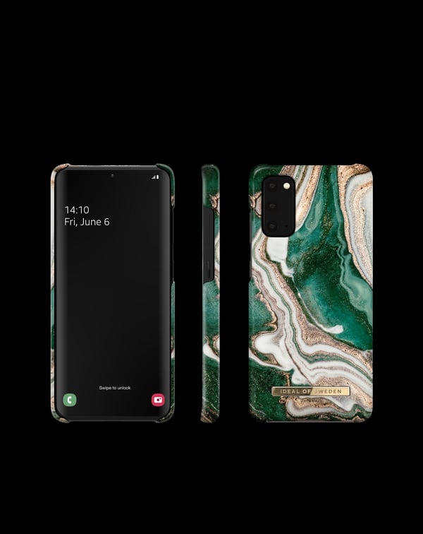 Printed Case Galaxy S20 Golden Jade Marble
