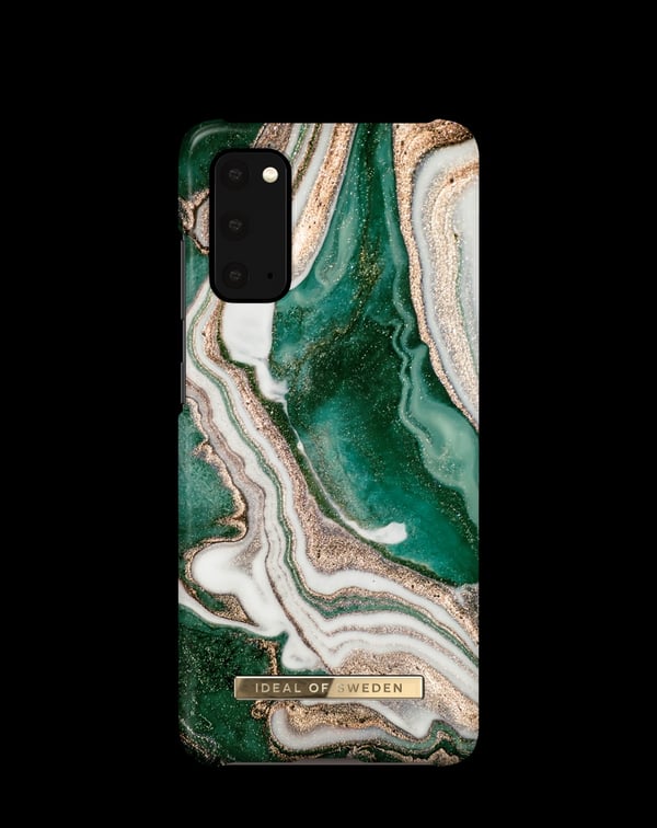 Printed Case Galaxy S20 Golden Jade Marble