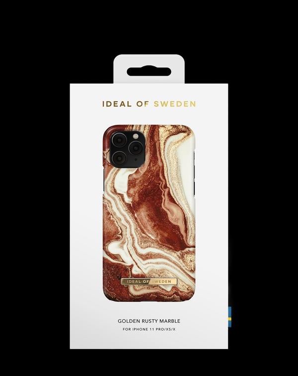 Printed Case iPhone 11 Pro / XS / X GGolden Rusty Marble