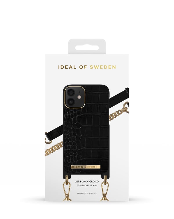 Necklace Case iPhone 12 Mini Jet Black Croco