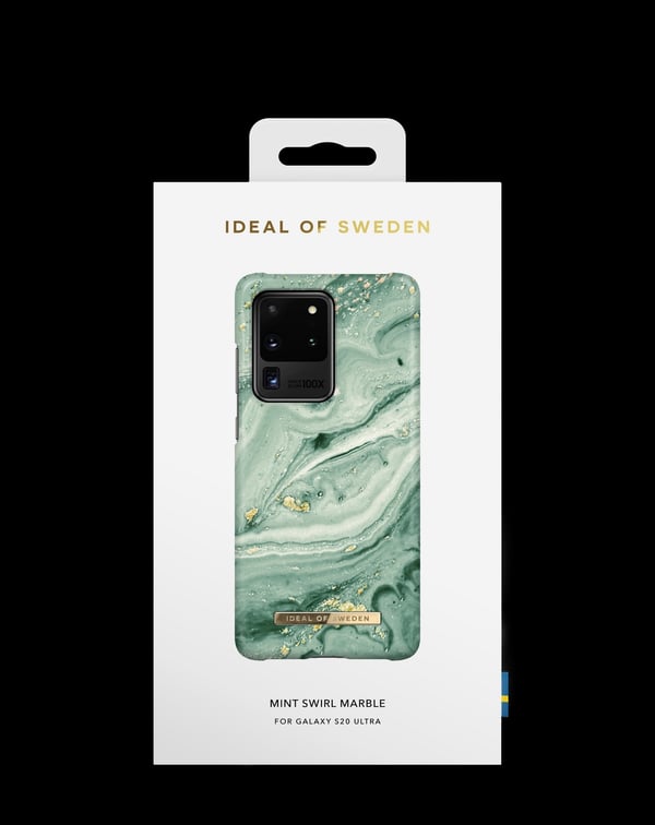 Printed Case Galaxy S20 Ultra Mint Swirl Marble