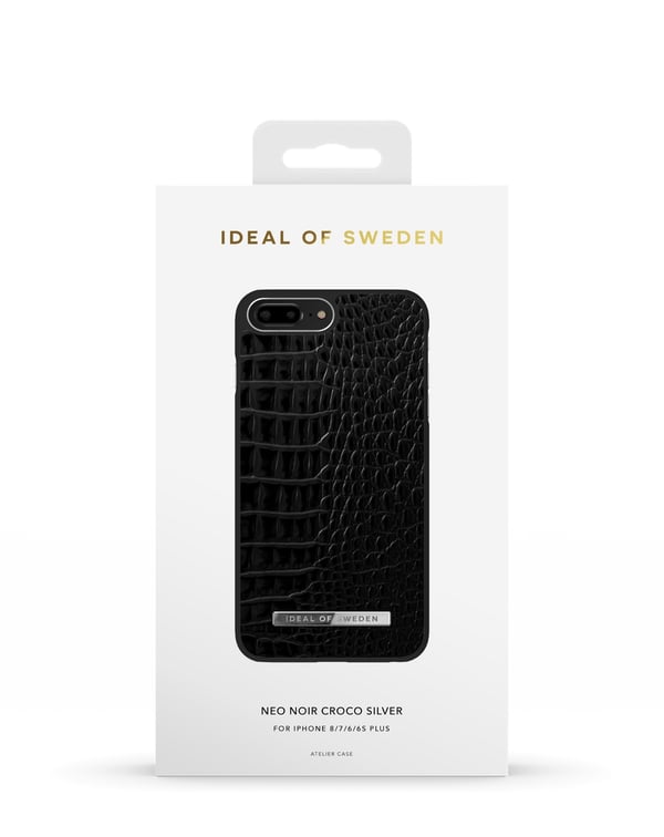 Atelier Case iPhone 8 / 7 / 6 / 6S Plus Neo Noir Croco Silver