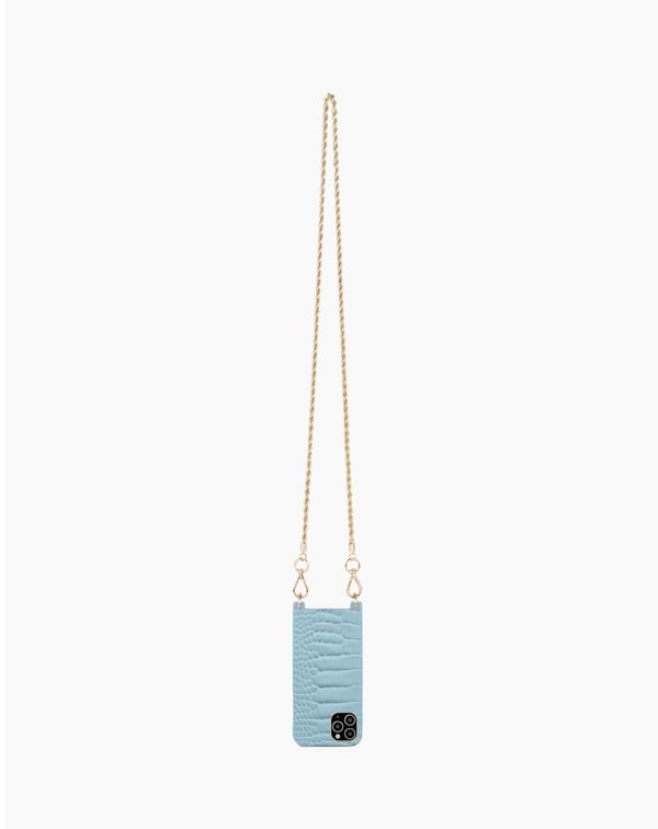 Atelier Necklace iPhone 12 Pro Max Sky Blue Croco