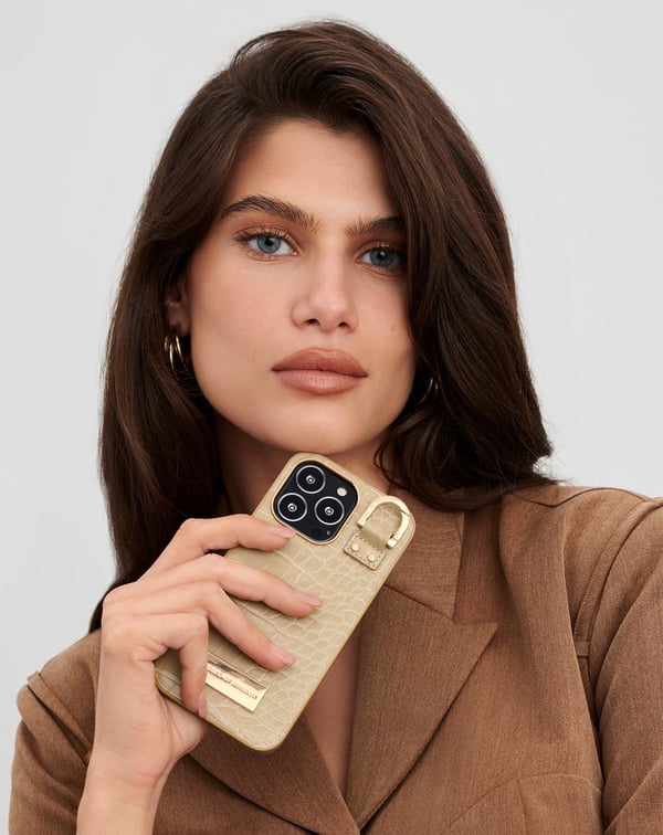 Atelier Case iPhone 13 Pro Warm Beige Croco