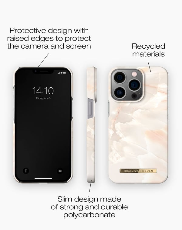 Printed Case iPhone 13 Pro Rose Pearl Marble