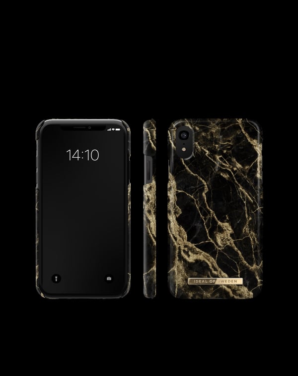 Printed Case iPhone XR Golden Smoke Marble