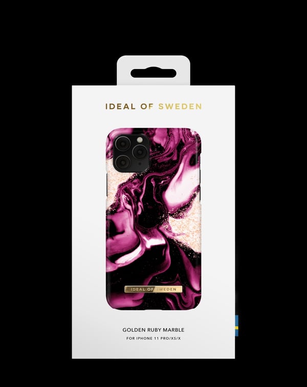 Printed Case iPhone 11 Pro / XS / X Golden Ruby