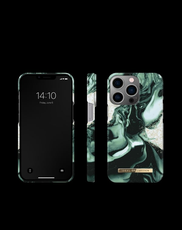 Printed Case iPhone 13 Pro Golden Olive Marble