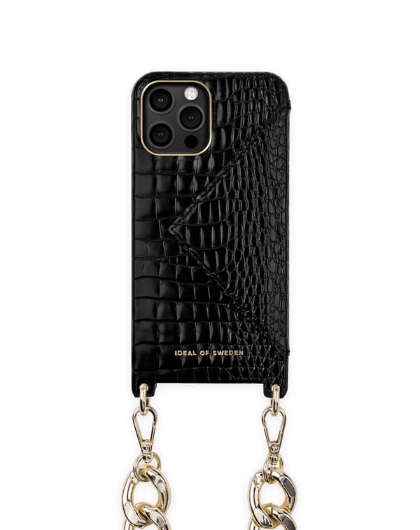 Necklace Case iPhone 12 / 12 Pro Neo Noir Croco