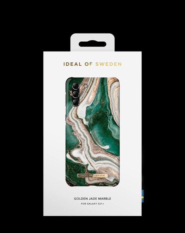 Printed Case Galaxy S21 Plus Golden Jade Marble