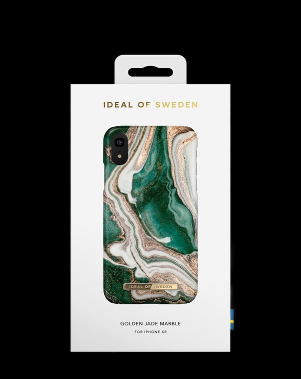 Printed Case iPhone XR Golden Jade Marble
