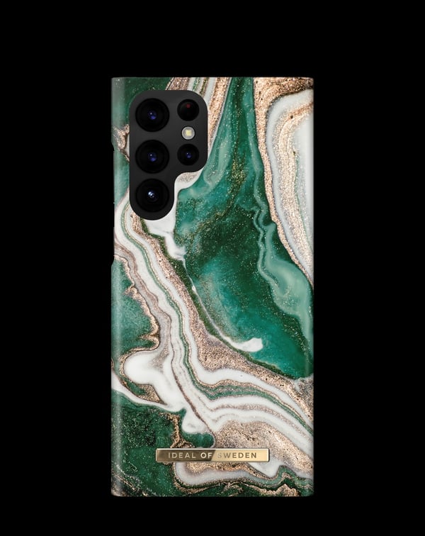 Printed Case Galaxy S22 Ultra Golden Jade Marble
