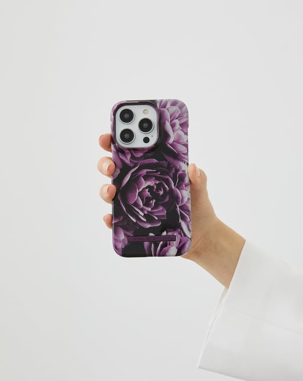 Printed Case iPhone 15 Plus Deep Purple Bloom