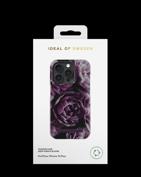Printed Case iPhone 15 Pro Deep Purple Bloom