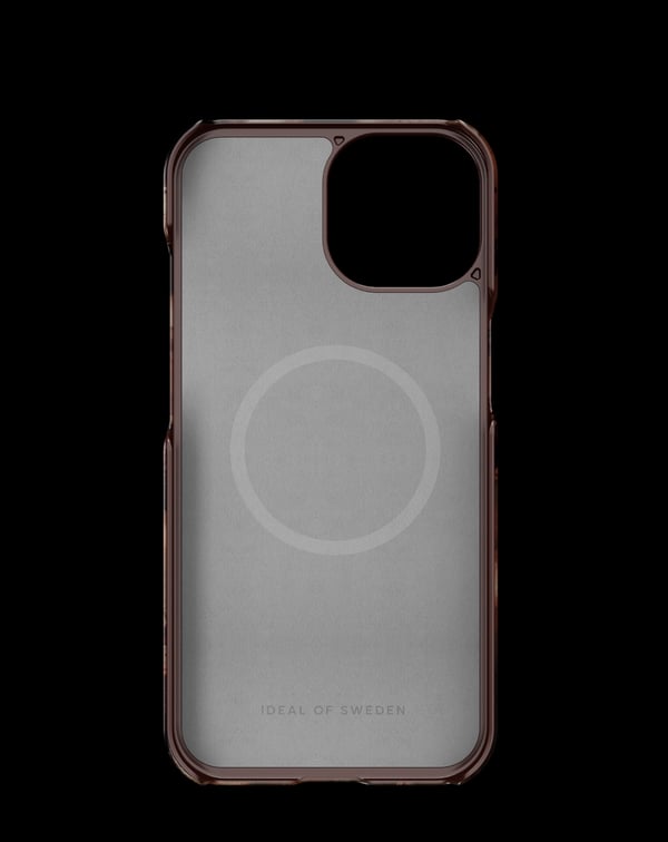 Printed Case MagSafe iPhone 15 Dark Amber Marble