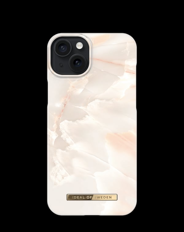 Printed Case MagSafe iPhone 15 Plus Rose Pearl Marble