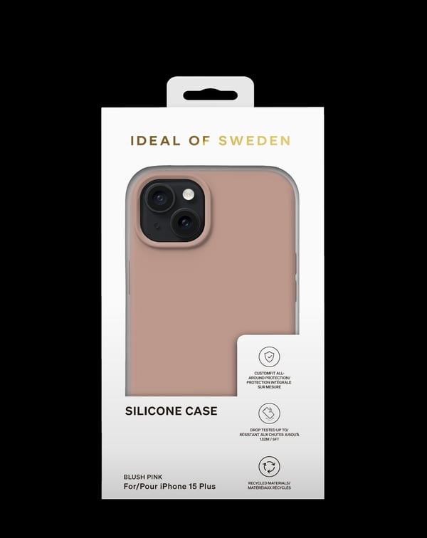 Silicone Case iPhone 15 Plus Blush Pink