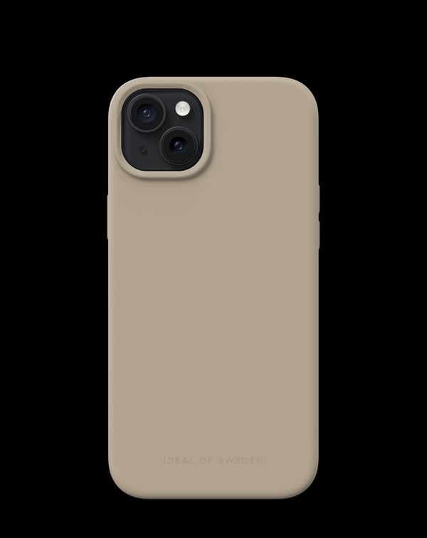 Silicone Case MagSafe iPhone 15 Plus Perfect Beige