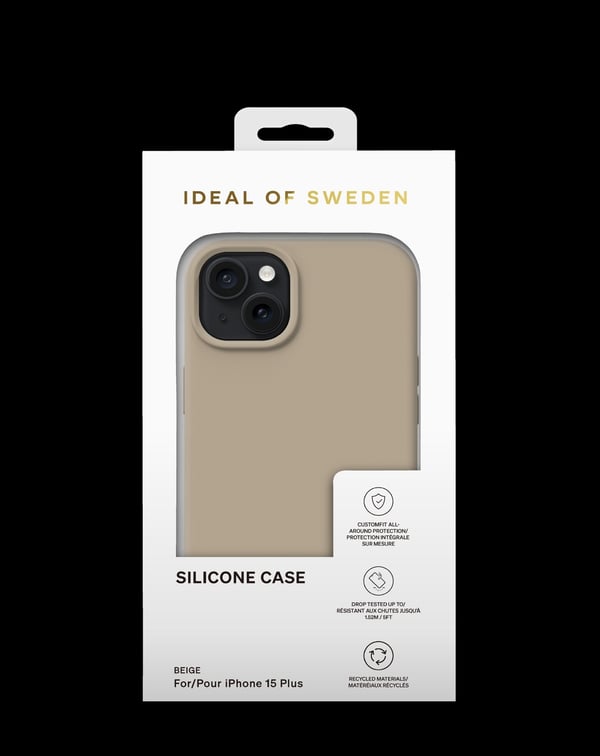 Silicone Case iPhone 15 Plus Perfect Beige