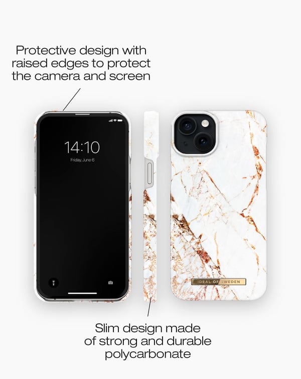 Printed Case MagSafe iPhone 15 Plus Carrara Gold
