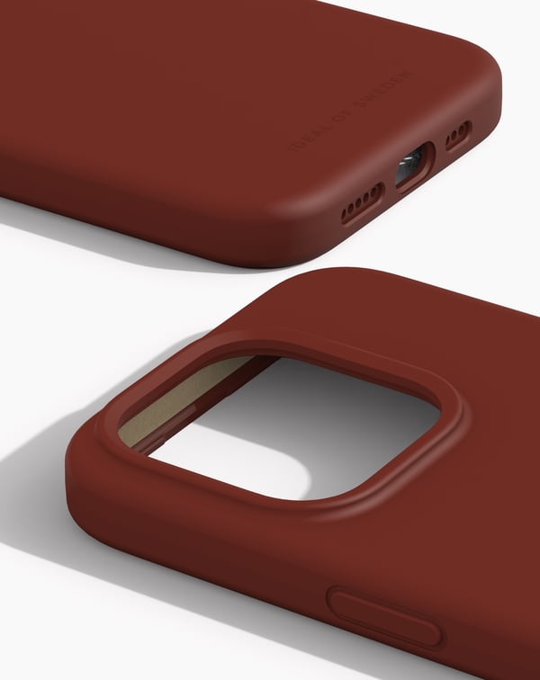 Silicone Case MagSafe iPhone 15 Pro Dark Amber