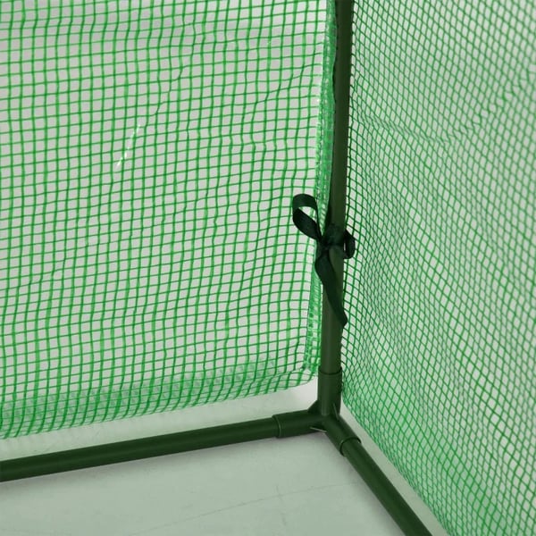 Rootz Folie Drivhus - Tre rulledøre - Heavy Duty - Presenning - Stålramme - Grøn - 2,95 x 1 x 0,8 m