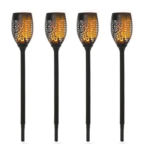 Rootz Solar Light Sæt - Solar Powered Lights - Have Solar Lights - Sæt med 4 solcellelamper - Udendørs belysning - 6-8 Timer Runtime - Ip44 Vandtæt -