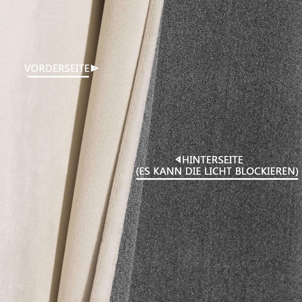 Rootz Velvet mørklægningsgardin - Draperi - Vinduesskærm - Termogardin - Room Darkener - Privacy Screen - Vinduesbeklædning - Beige - 140x225 cm