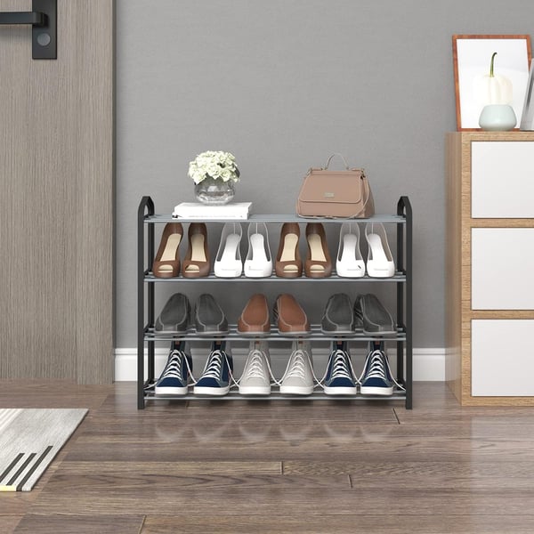 Rootz Skostativ - Fodtøjsarrangør - Skostativ - Skoholder - Skohylde - Skoopbevaring - Skodisplay - Grå - 79x19,5x62cm