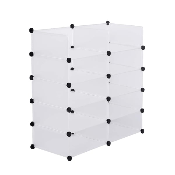 Rootz Skoskab - Fodtøjsopbevaring - Skoopbevaring - Opbevaringsstativ - Skohylde - Skoskab - Fodtøjsskab - Hvid - 47x37x170cm