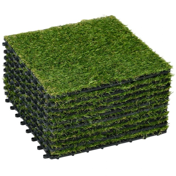 Rootzin tekonurmi - Elävä - Viemäröintitoiminto - 25 mm Korkeus - 10 kpl sarja - UV-kestävä - Vihreä - 30x30cm