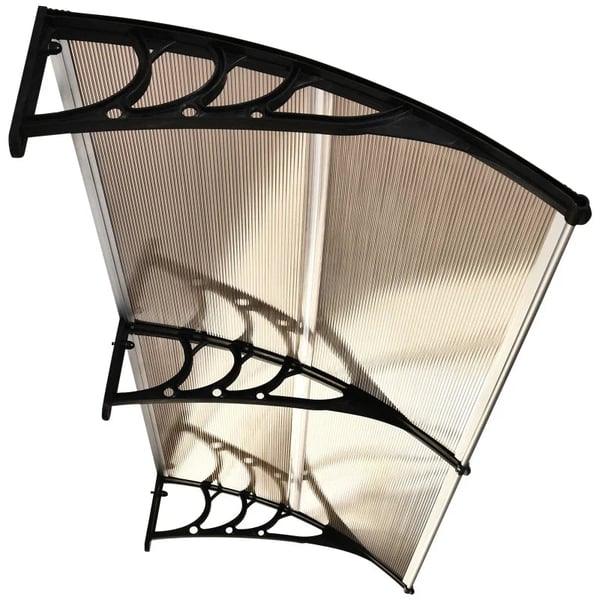 Rootz Canopy - UV-bestandig - Vandafvisende - PC-ark - Polypropylen og aluminium - Brun - 75 x 195 x 23 cm