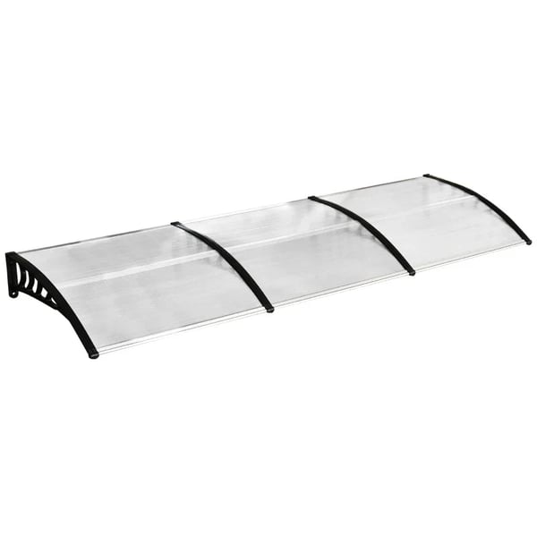 Rootz Canopy - Sol- og regnbeskyttelse - Markise til døre - Inklusiv vægbeslag - Polycarbonat - Aluminiumslegering - Hvid - 295x90 cm