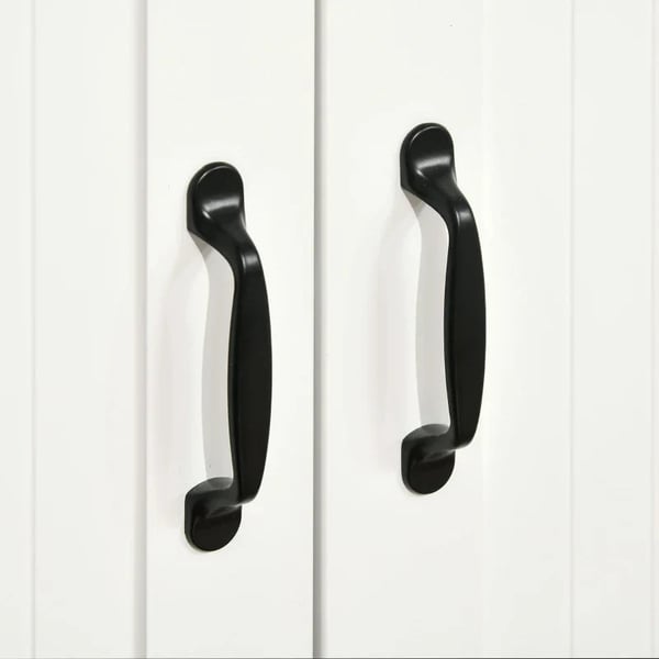 Rootz Opbevaringsskab - Skænk Kommode - Moderne Stil - 4 skuffer - 1 skab - Spånplade - Hvid - 105 Cm X 40 Cm X 76 Cm