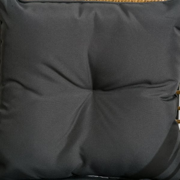 Rootz 3-delt vejrbestandigt bistrosæt - 1 sidebord - 2 stole - Sand + Mørkegrå - 62cm x 65cm x 78cm