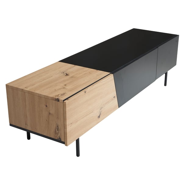 Rootz Modern Design TV Underskab - Lowboard - Eg Dekoration - Rektangulær opbevaring - Rummelig hylde - 150 cm x 40 cm x 40 cm