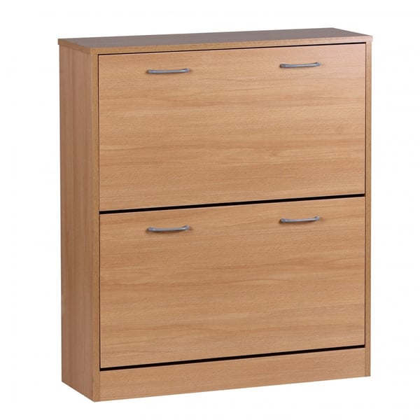 Rootz Modern Skoställ - Skoorganisator - Förvaringsskåp - Tydliga linjer - Rymliga fack - Bokfärg - 75cm x 87cm x 24cm