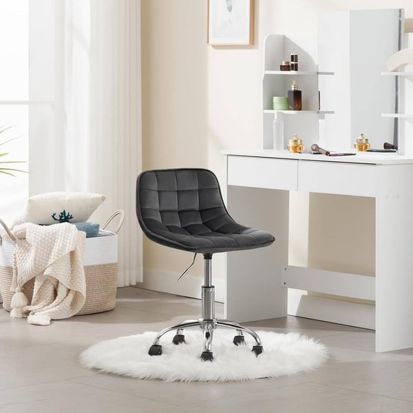 Rootz kontorstol - Ergonomisk arbejdsstol - Drejestol - Fløjlskomfort - Justerbar højde - Holdbar bygning - 43 cm x 60-67,5 cm x 50 cm