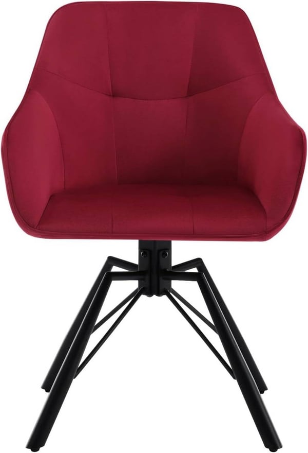 Rootz drejelig spisestuestol - Roterende stol - Ergonomisk stol - 360° drejelig, komfortabelt design, robust konstruktion - fløjl og metal - 58,5 cm x