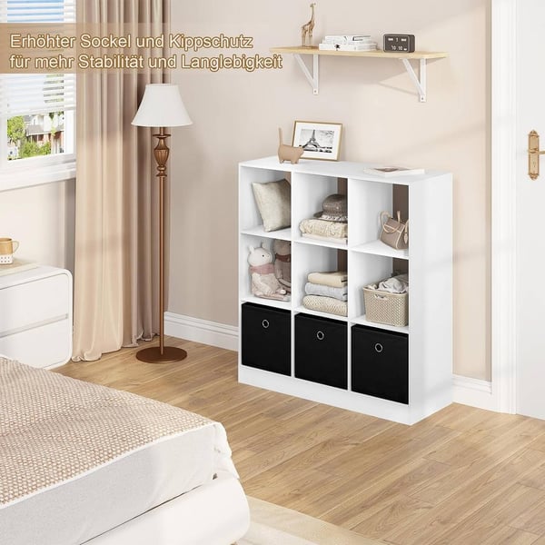 Rootz Modern Cube Hylde - Reol - Opbevaringsorganisering - Rigelig plads - Holdbar og stabil - Fugtsikker - 80 cm x 86,5 cm x 30 cm