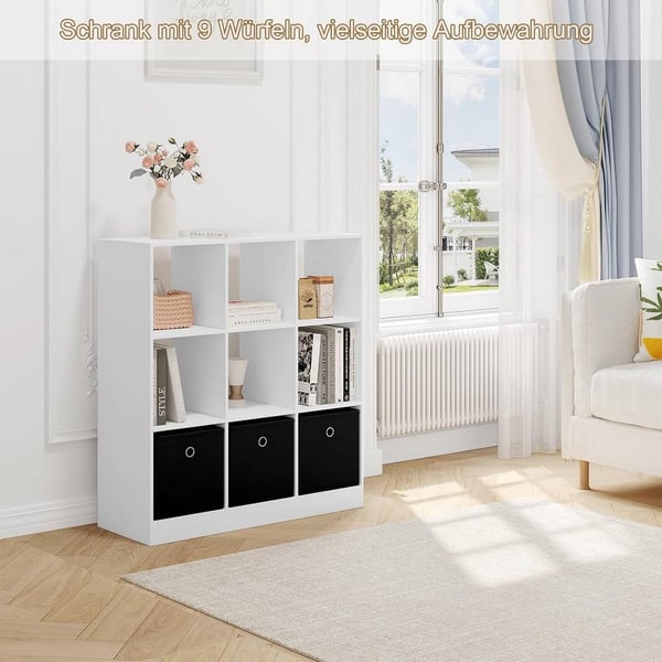 Rootz Modern Cube Hylde - Reol - Opbevaringsorganisering - Rigelig plads - Holdbar og stabil - Fugtsikker - 80 cm x 86,5 cm x 30 cm