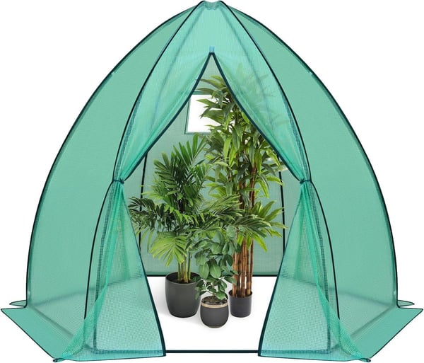 Rootz konisk drivhus - Havely - Plantebeskytter - UV-beskyttelse, holdbart design, optimal ventilation - 240 cm x 200 cm x 240 cm / 160 cm x 180 cm x