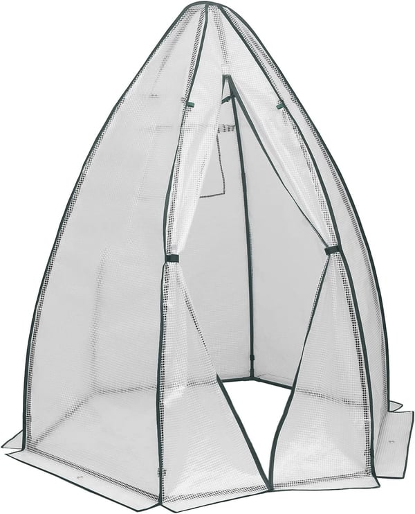 Rootz konisk drivhus - Havedrivhus - Plantebeskytter - Vejrbestandig, holdbar konstruktion, Optimal ventilation - 160cm x 180cm x 160cm