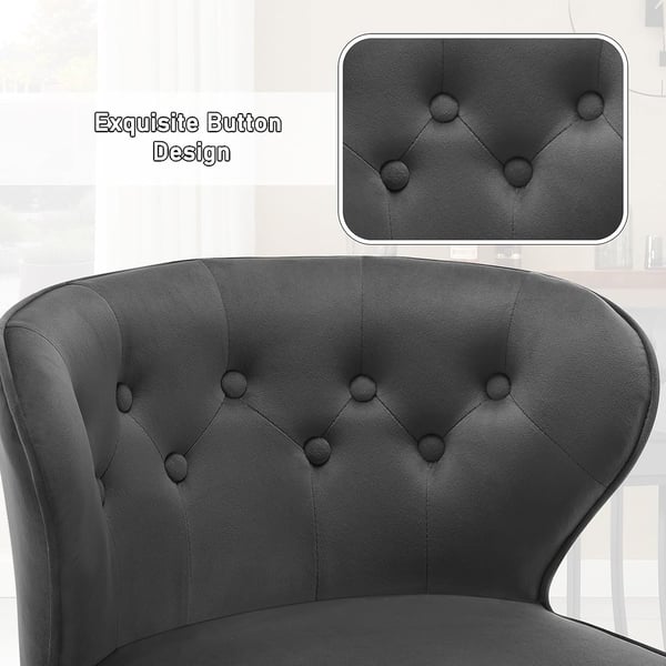 Rootz Velvet Barstol - Bordskammel - Polstret stol - Komfortable siddepladser - Holdbart stel - Ergonomisk design - 49 cm x 85 cm x 48,5 cm