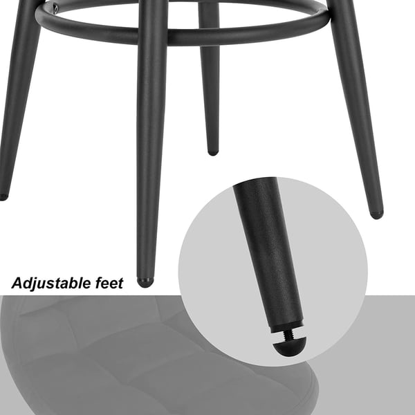 Rootz fløjlsdækket barstol - Bordskammel - Køkkentaburet - Plyskomfort - Robust metalstel - Nem montering - 84 cm x 39 cm x 31 cm